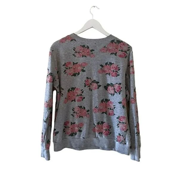 Miss Chievous Gray Pink Roses Chabby Chic Romantic SZ XL #1790 - Picture 5 of 13